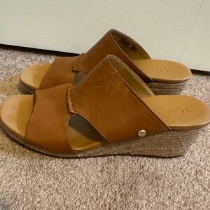 UGG Eirene Tan Wedge Sandals